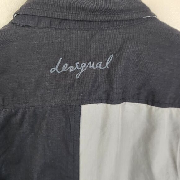 Desigual Mens Long Sleeve Colorblock Casual Button Down Shirt Large - Picture 5 of 6